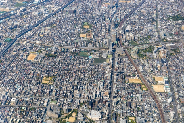 JR住吉駅周辺航空写真